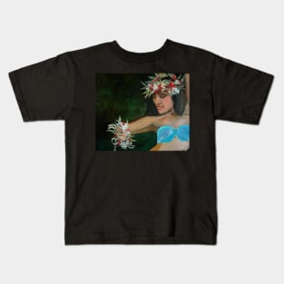 Hawaiian Hula Girl 11 Kids T-Shirt